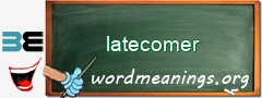 WordMeaning blackboard for latecomer